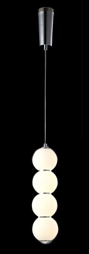 Светильник подвесной LED DESI SP4 CHROME/WHITE Crystal Lux белый 1 лампа, основание хром в стиле современный шар фото 4